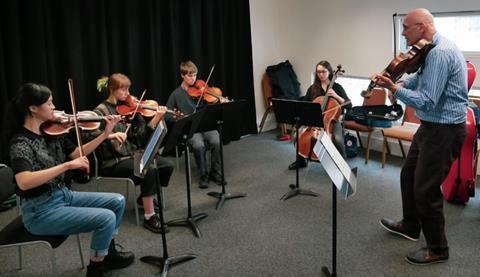 Chamber music coaching session